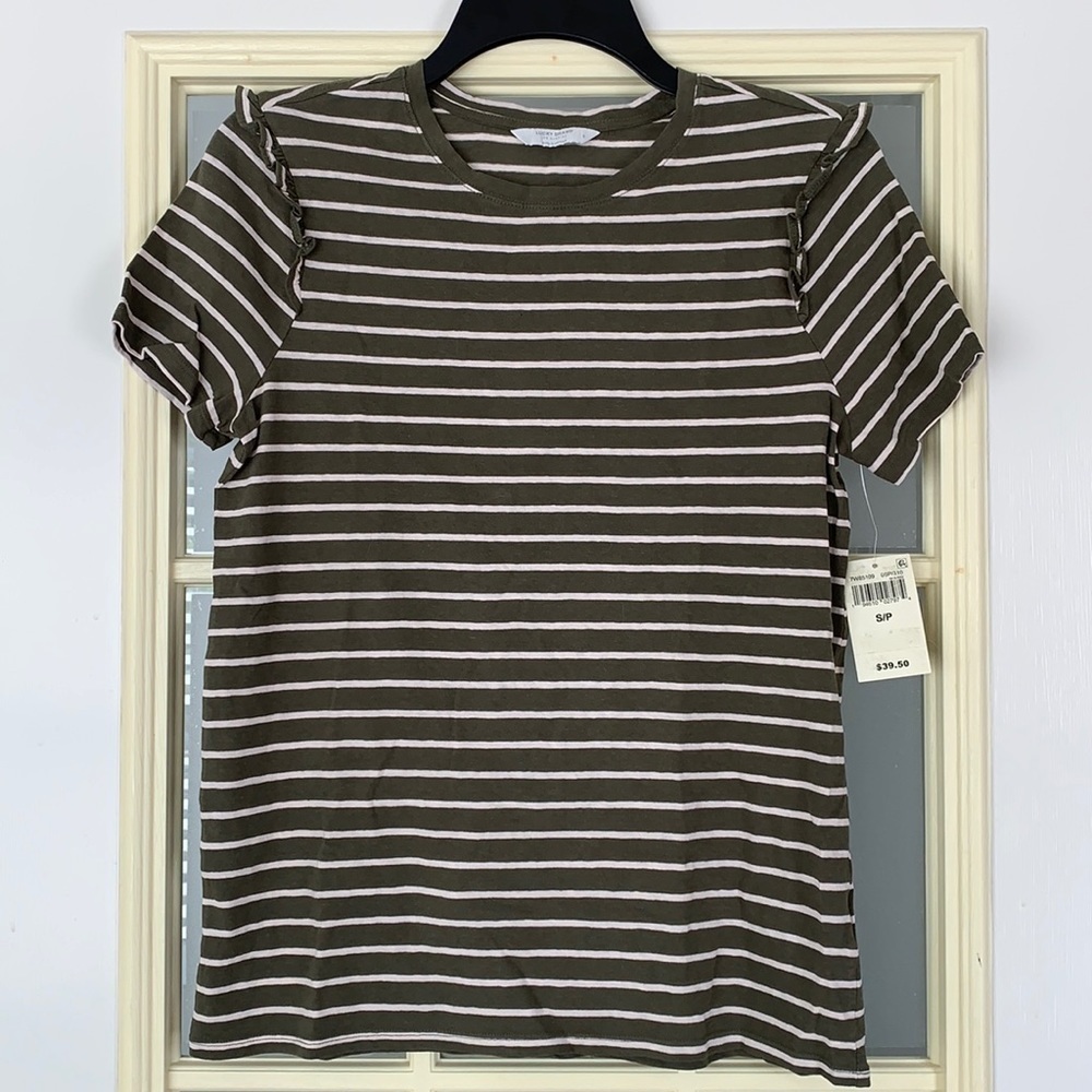 Lucky Brand Short Sleeved Striped Shirt Size Small